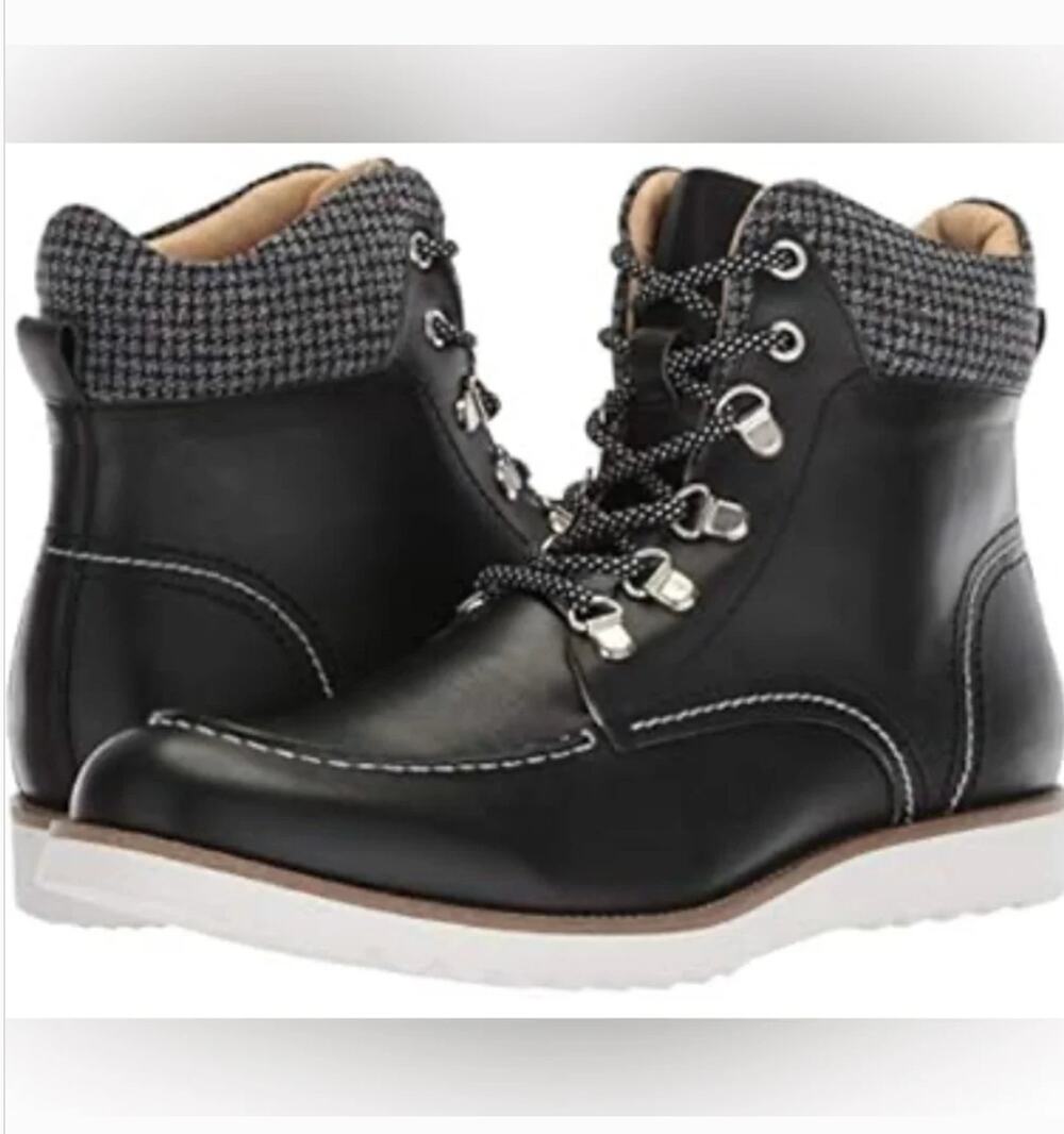 English Laundry Mens Blackpool Boots 12 Black NWT Chukka Combat Lace Leather